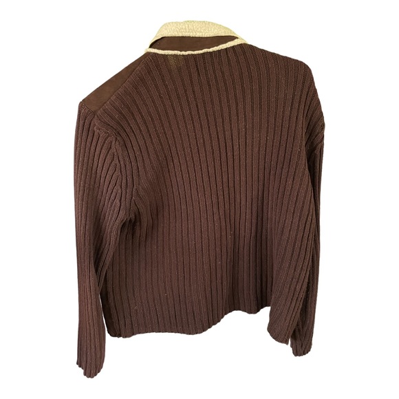 Carolyn Taylor Suede Sweater brown Jacket size : XL - Picture 2 of 8
